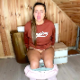 An Italian girl sits on a toilet and takes a shit in what appears to be an upper floor or attic at her house. A lot of grunting and straining with very subtle, hard, small plops. She wipes her ass when finished. 720P HD. 105MB, MP4 file. About 8.5 minute